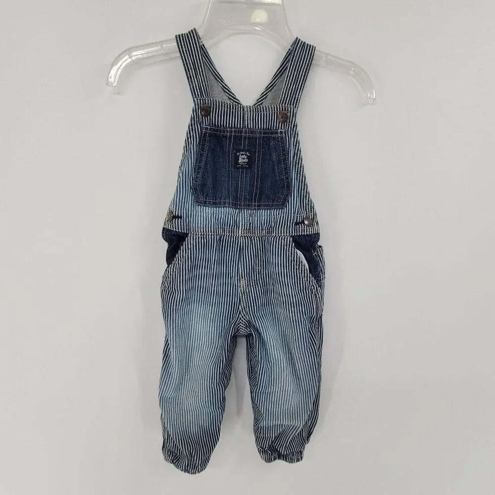 Osh Kosh B'Gosh Kids Train Conductor Overalls Blue Size 18 Months